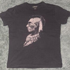 Denim & Supply Ralph Lauren Black Artistic Short Sleeve Tee